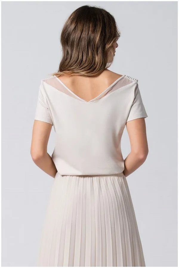 Beige Business Blouse, Lola sold by Luna Fashion House product image thumbnail 2
