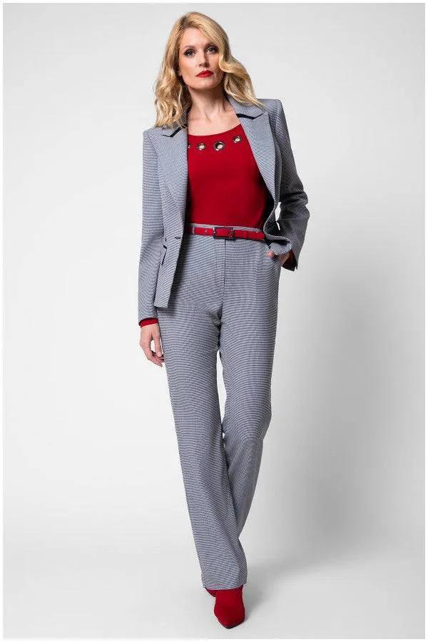 Multicolor Houndstooth Tailored Pants, Elena sold by Luna Fashion House product image thumbnail 3