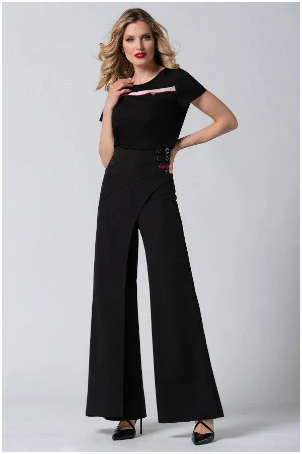 Greta Wide Leg Pants in Black sold by Luna Fashion House product image thumbnail 3