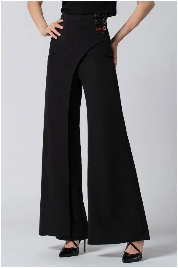 Greta Wide Leg Pants in Black sold by Luna Fashion House