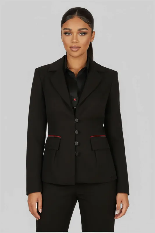 Barbara Tailored Blazer in Black sold by Luna Fashion House