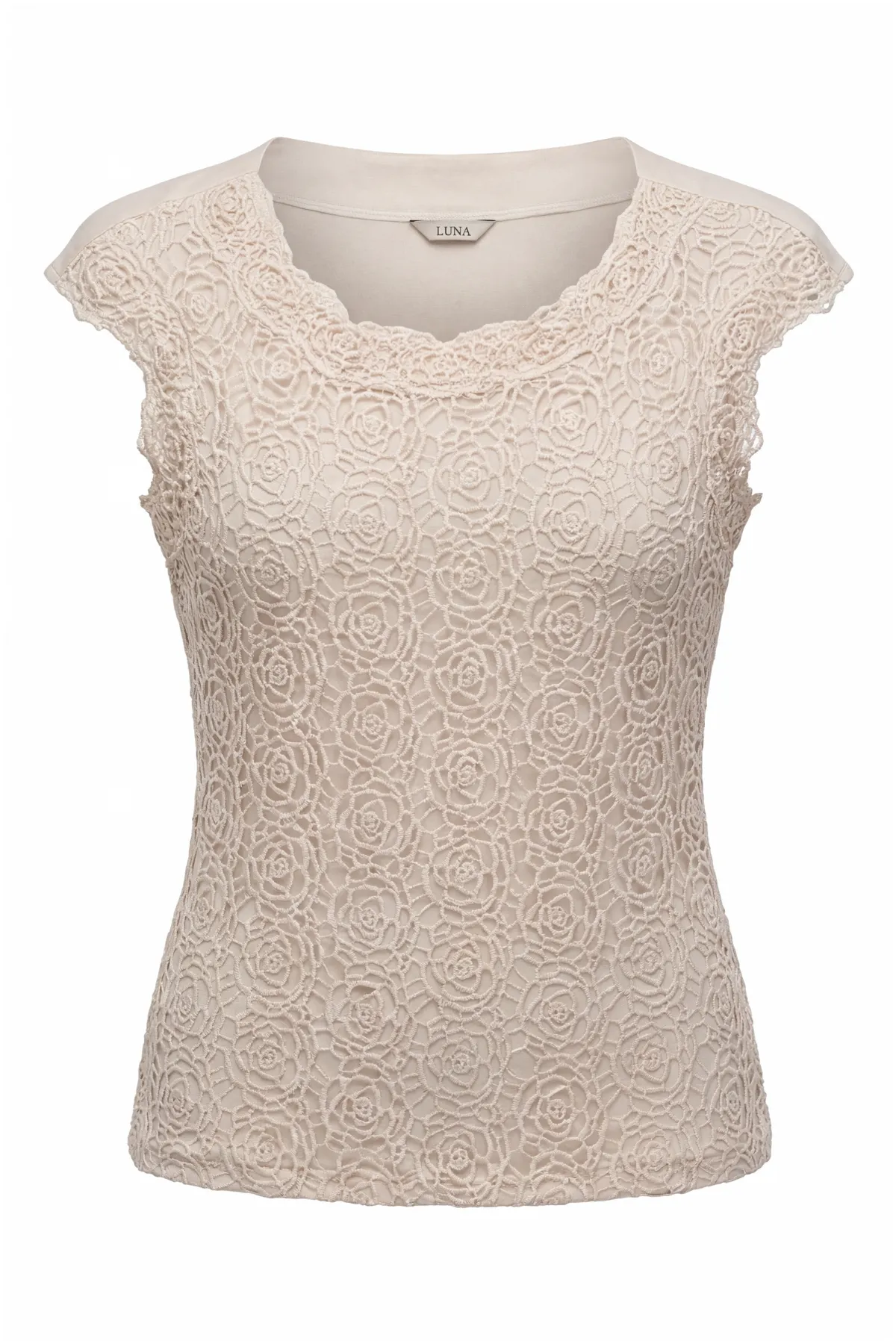 Ivory Elegant Lace Top, Jody sold by Luna Fashion House product image thumbnail 4