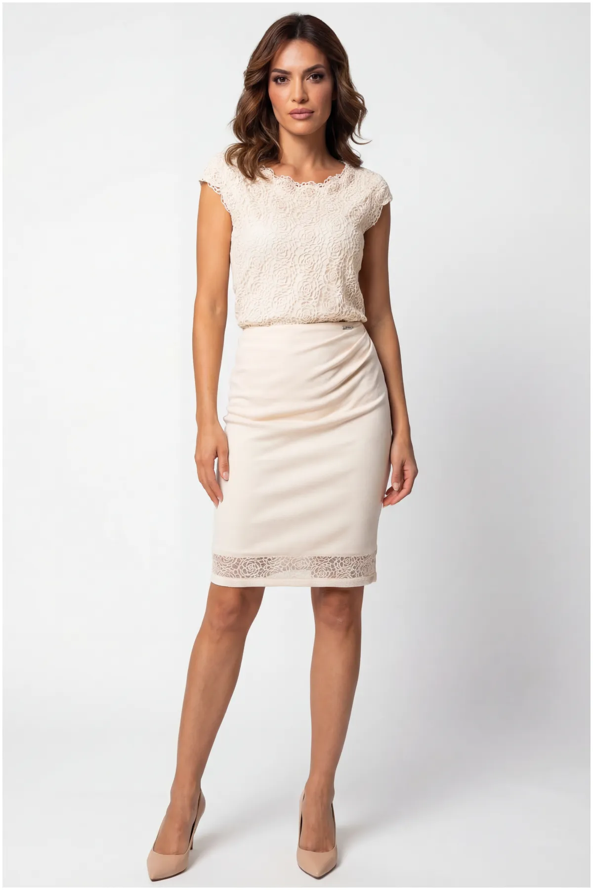 Ivory Elegant Lace Top, Jody sold by Luna Fashion House product image thumbnail 5
