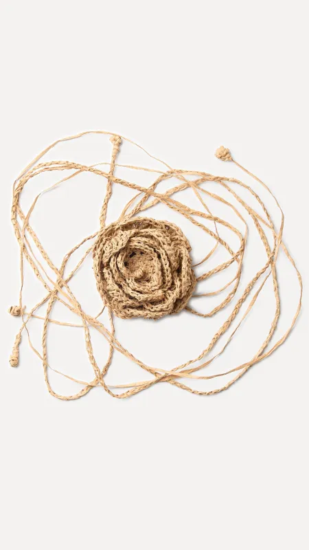 RAFFIA CROCHET FLOWER made by Maison Krasnova