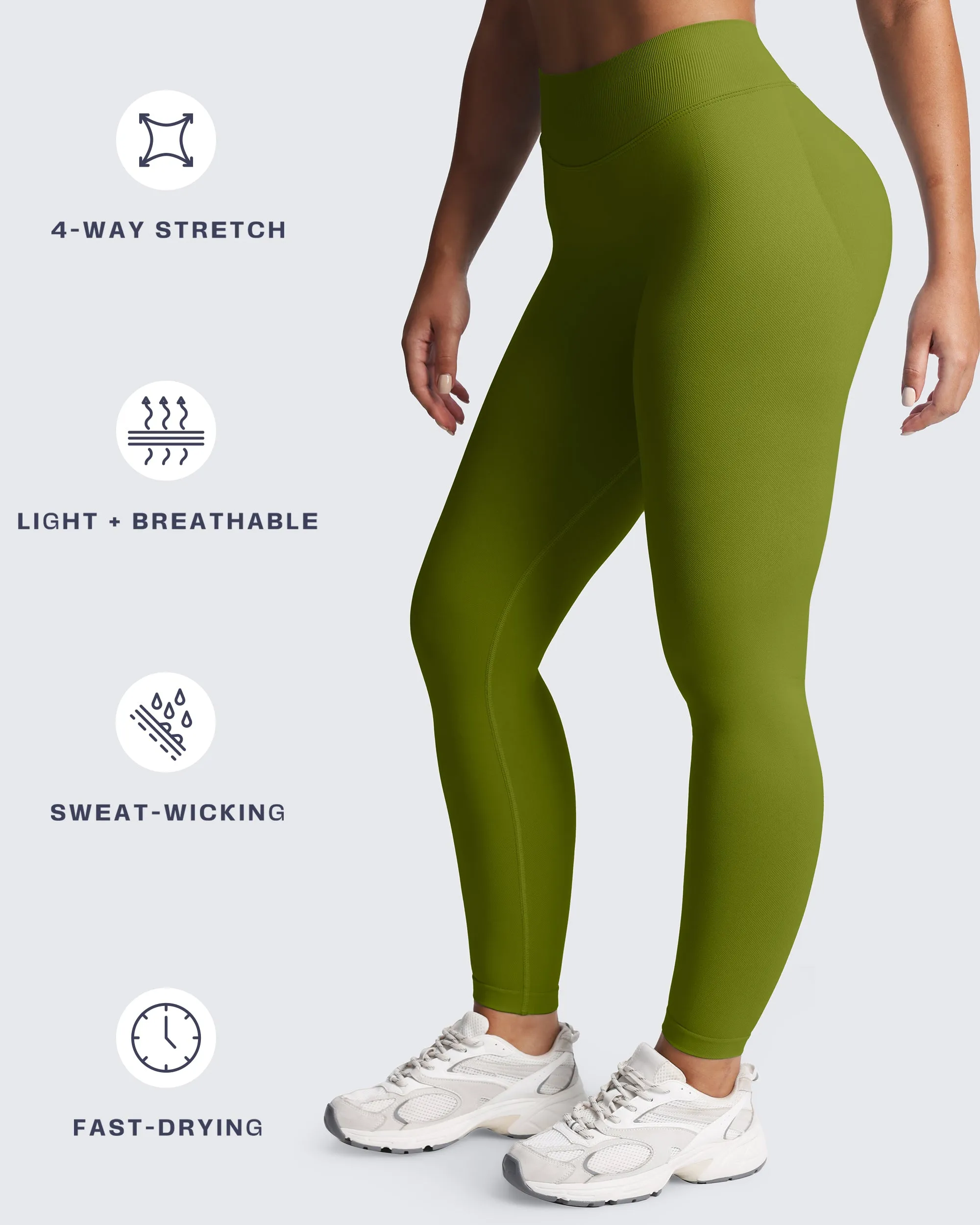 Aoxjox "Impact" Seamless Leggings With Logo sold by Aoxjox product image thumbnail 2