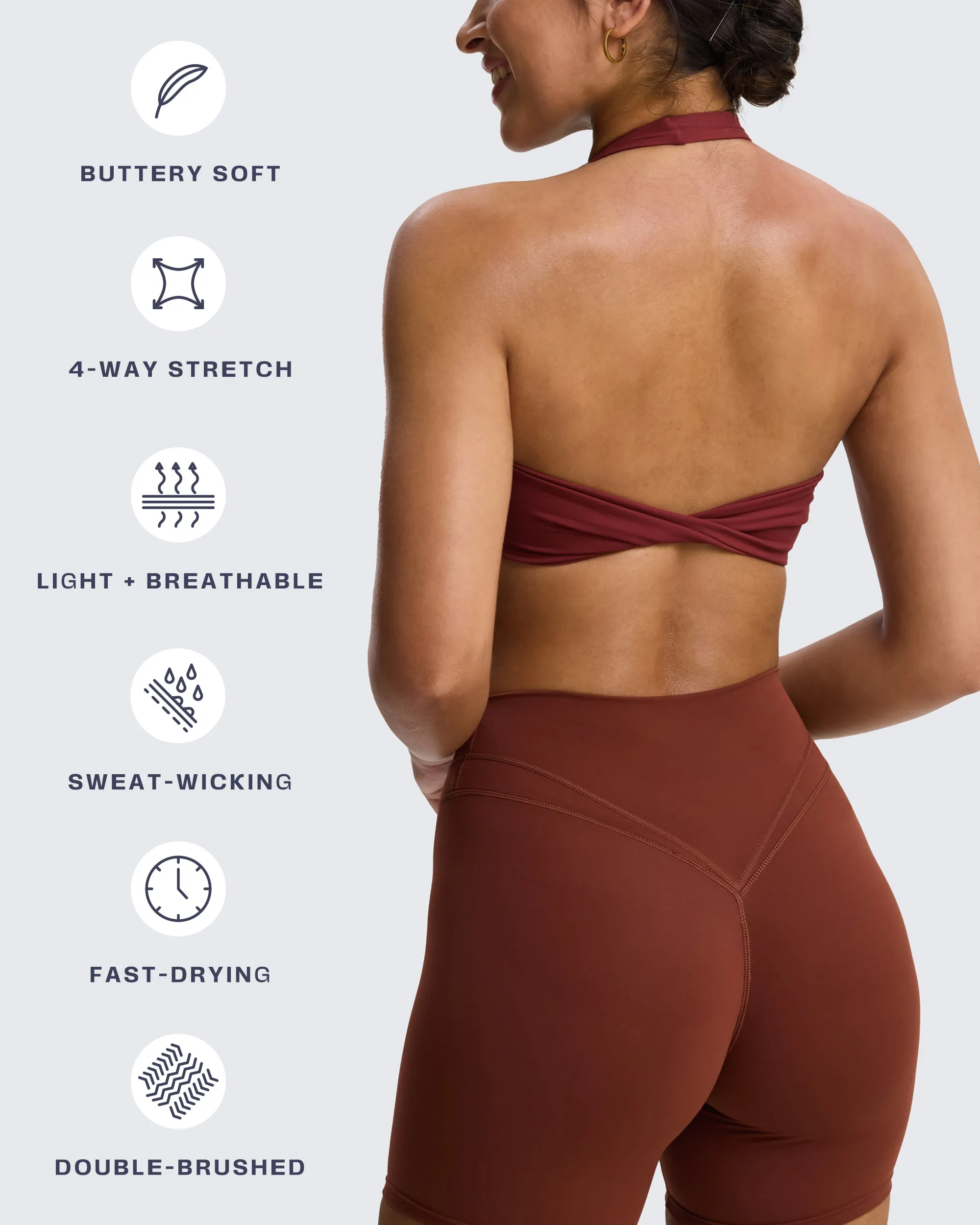 Aoxjox "Rosie" Halter Sports Bra sold by Aoxjox product image thumbnail 3