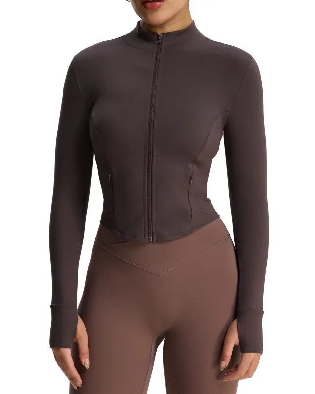 Aoxjox Full Zippered "Geo Zip" Jacket Long Sleeve sold by Aoxjox