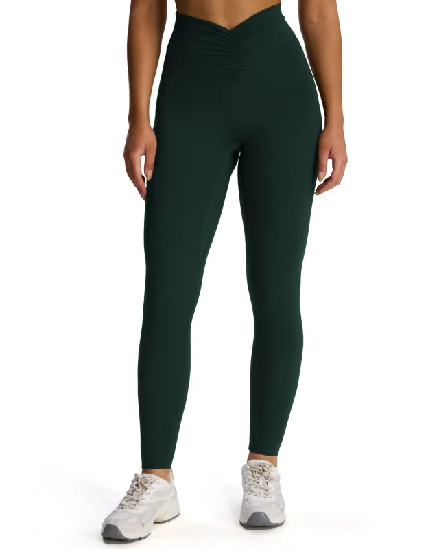 Aoxjox "Illusion" Ruched Front Leggings sold by Aoxjox