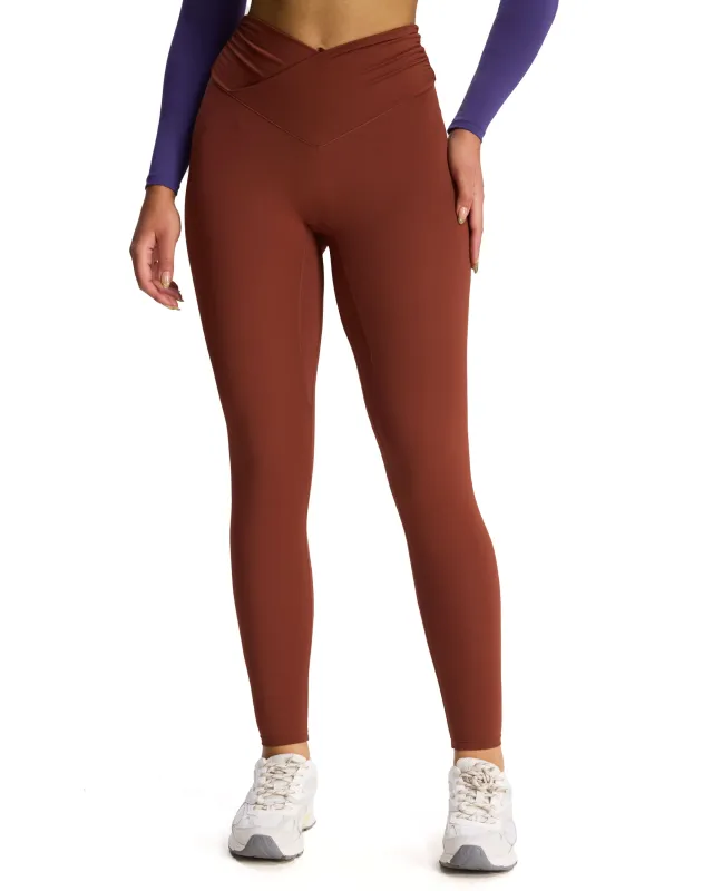 Aoxjox "Venus" Crossover Hidden-Scrunch Leggings sold by Aoxjox