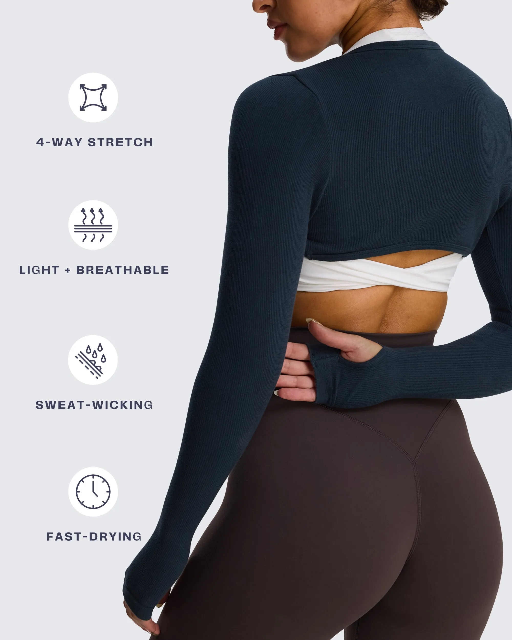Aoxjox "Seamless Shrug" sold by Aoxjox product image thumbnail 3