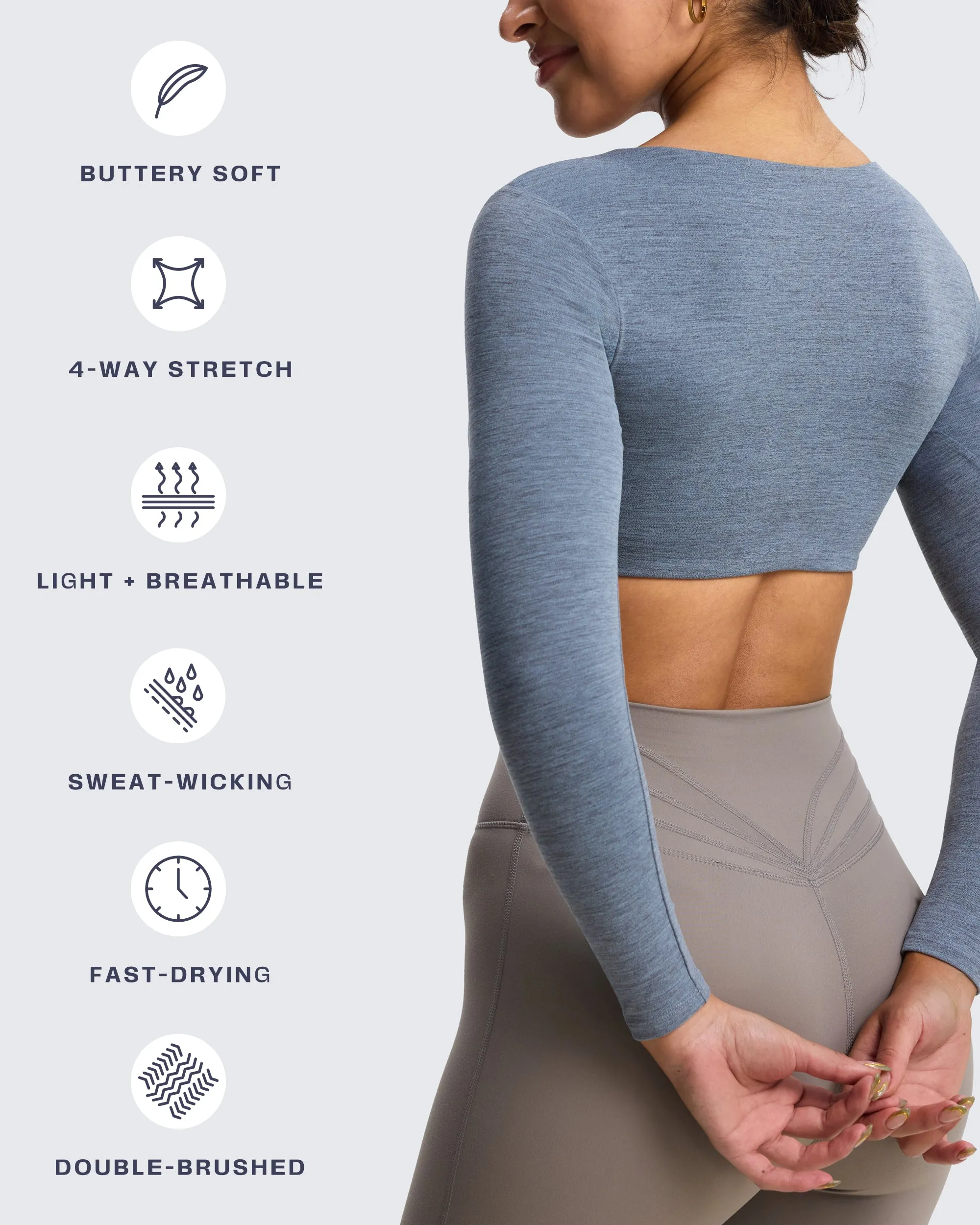 Aoxjox "Stacey" V Neck Long Sleeve sold by Aoxjox product image thumbnail 3