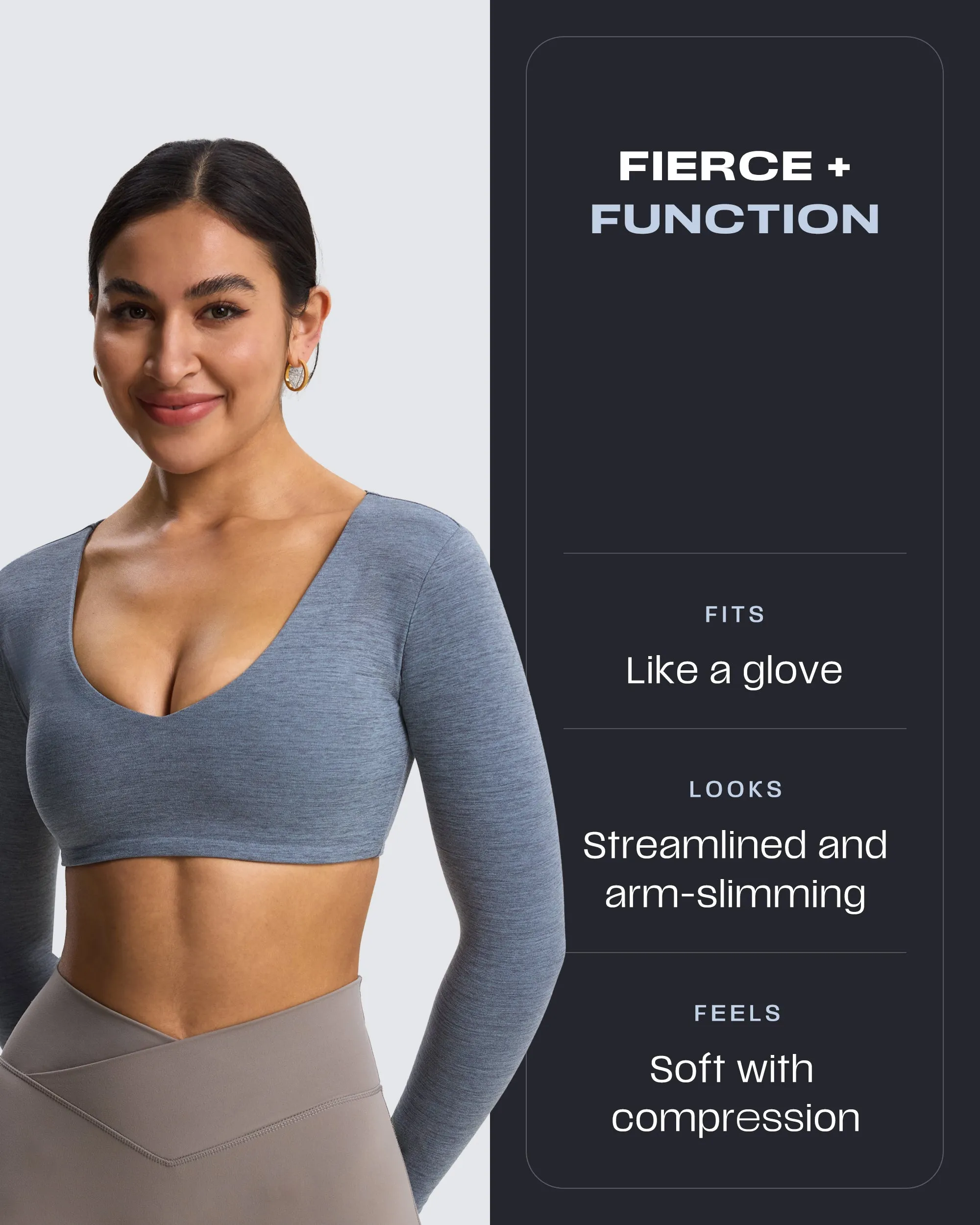 Aoxjox "Stacey" V Neck Long Sleeve sold by Aoxjox product image thumbnail 2