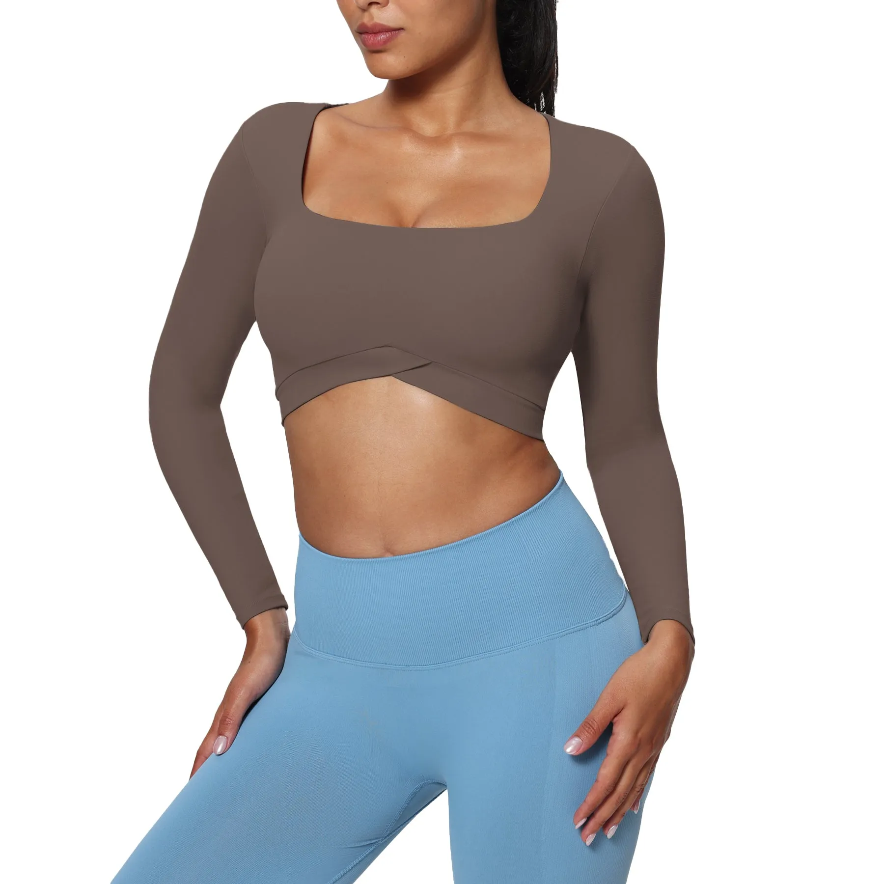 Aoxjox "Vivie" Square Neck Long Sleeve sold by Aoxjox product image thumbnail 4