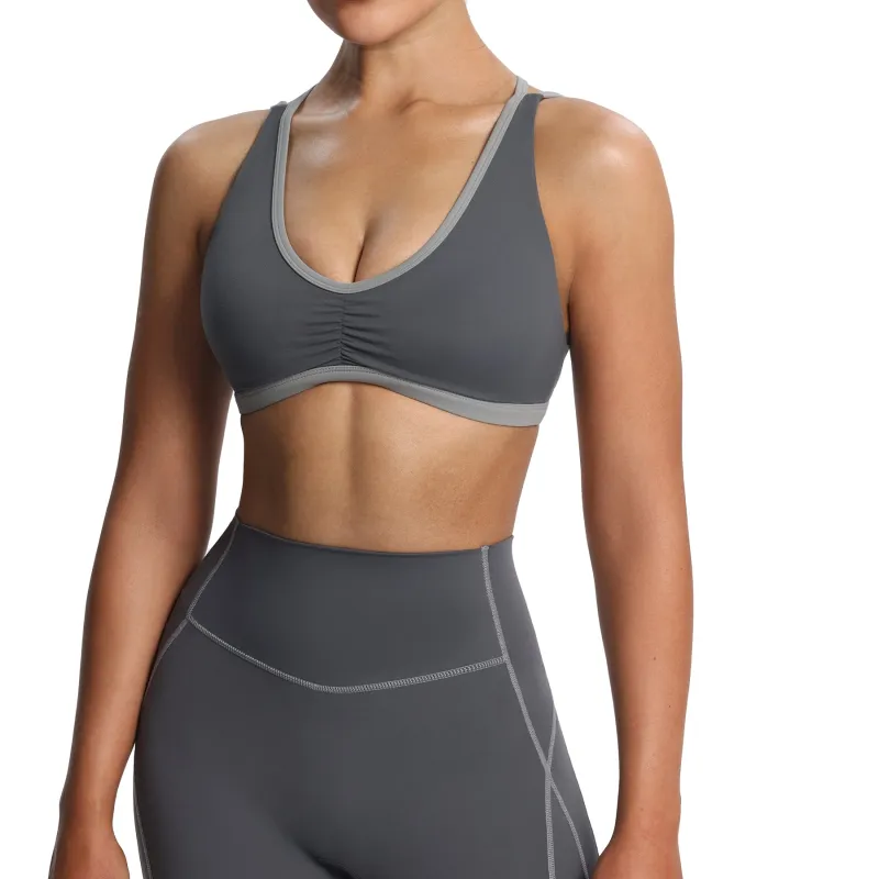 Aoxjox "Rory" Ruched Sports Bra sold by Aoxjox
