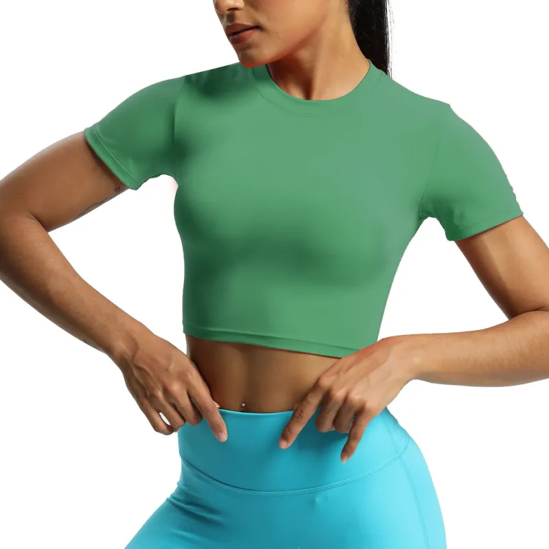 Aoxjox Short Sleeve Classic Cropped T-Shirt sold by Aoxjox