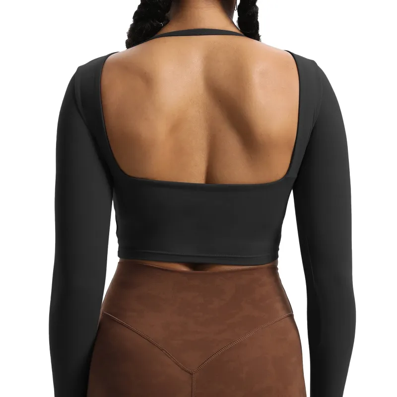 Aoxjox Hollow Long Sleeve Top sold by Aoxjox