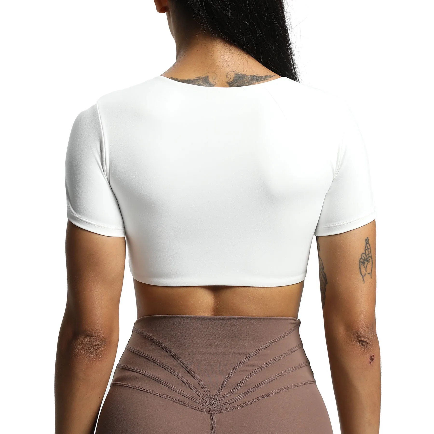 Aoxjox Betty Ruched Short Sleeve Top sold by Aoxjox product image thumbnail 3