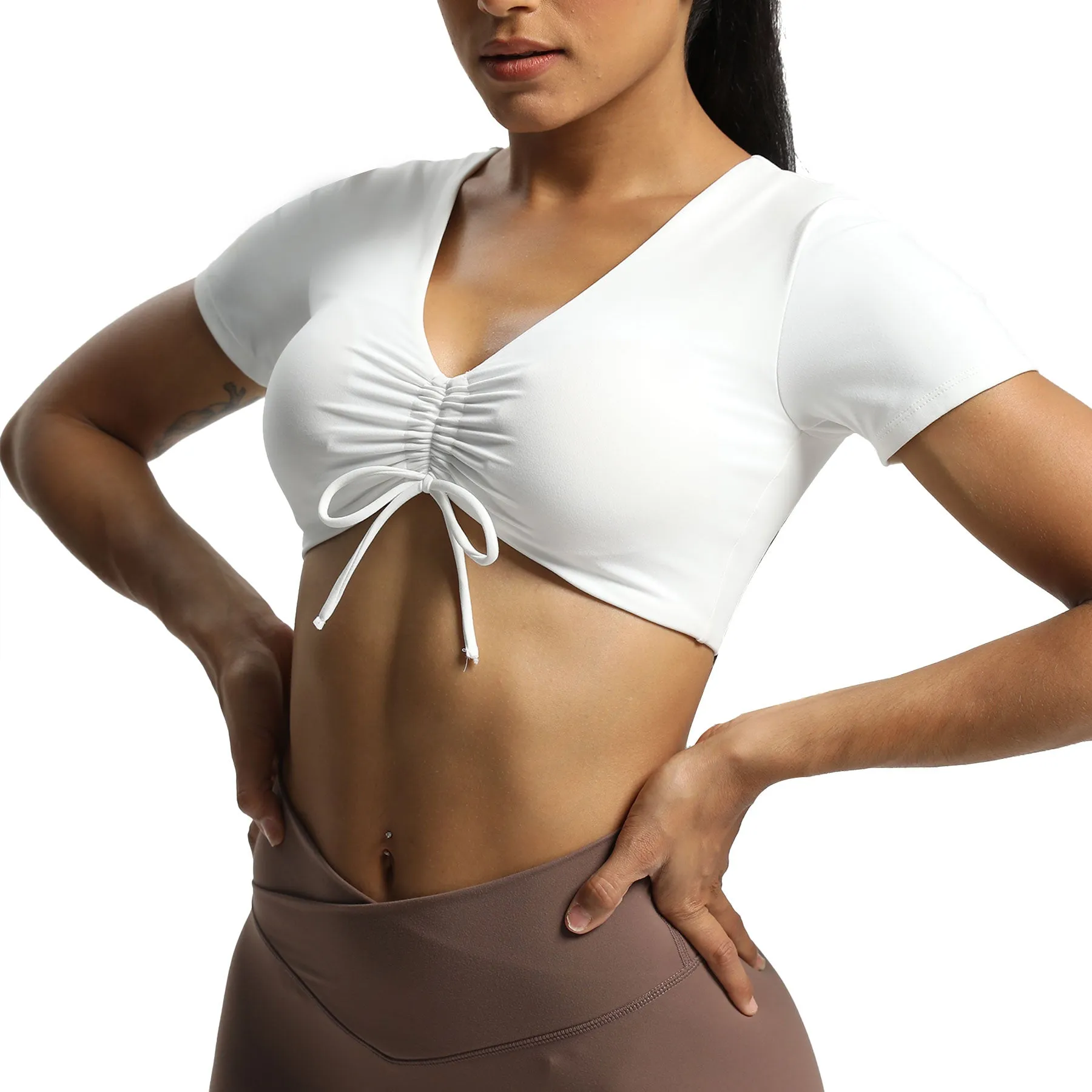 Aoxjox Betty Ruched Short Sleeve Top sold by Aoxjox product image thumbnail 5