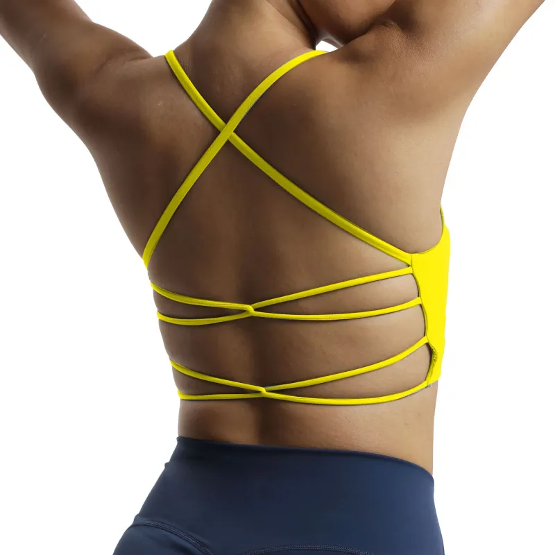 Aoxjox "Julie" Double Buckle Crossover Bra sold by Aoxjox