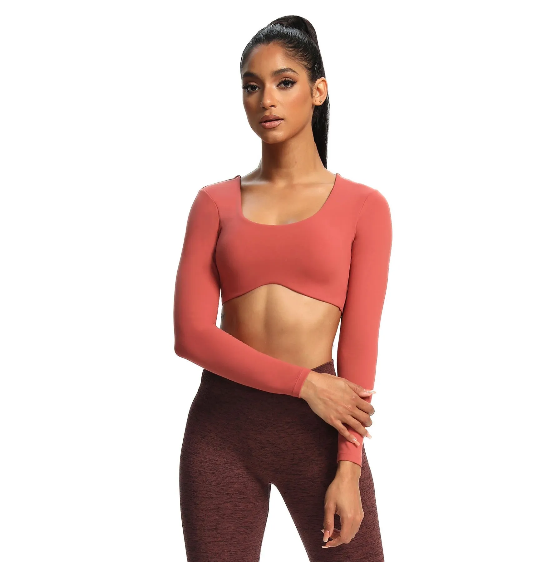 Aoxjox "Define Sculpt" Long Sleeve Crop sold by Aoxjox product image thumbnail 3