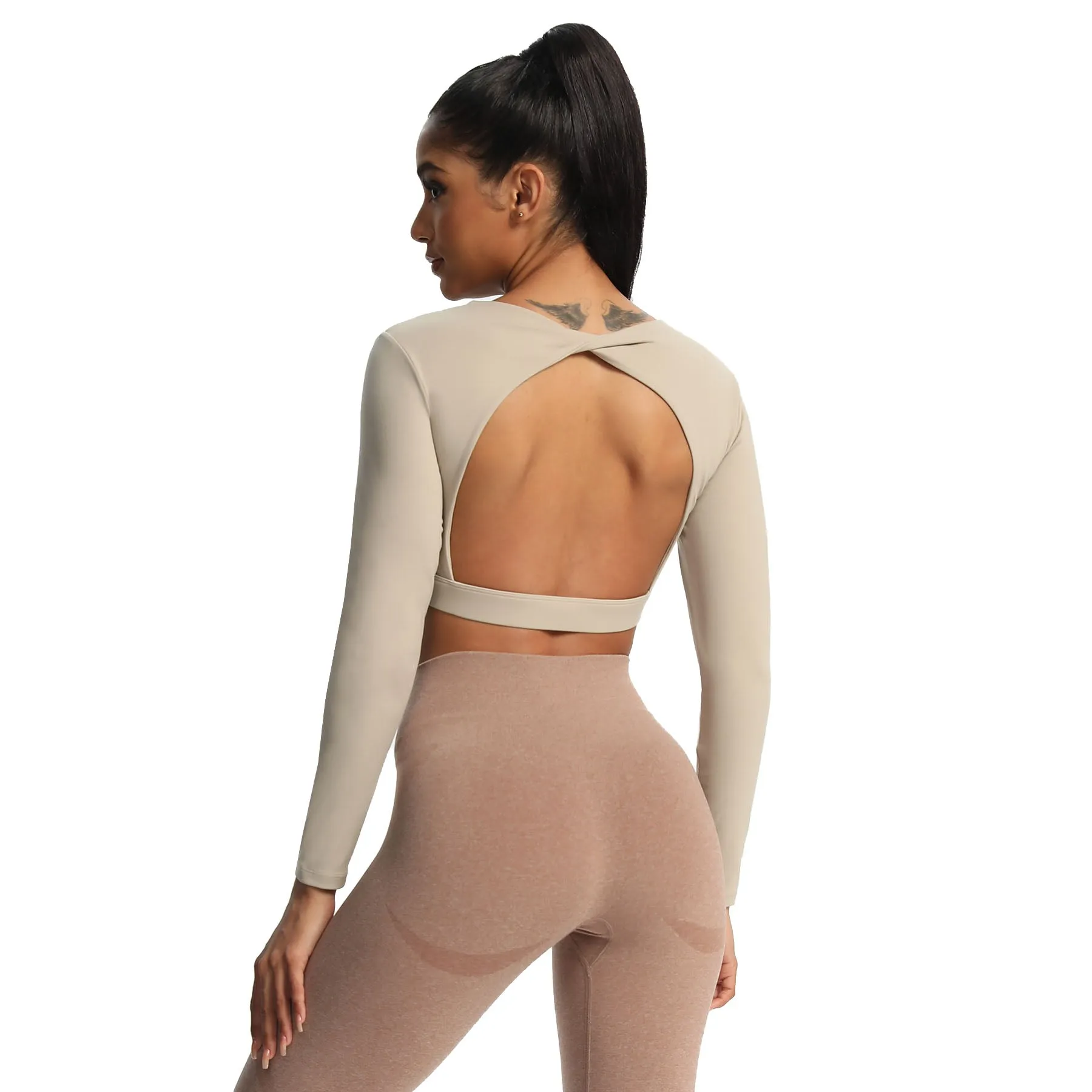 Aoxjox "Define Sculpt" Long Sleeve Crop sold by Aoxjox product image thumbnail 5