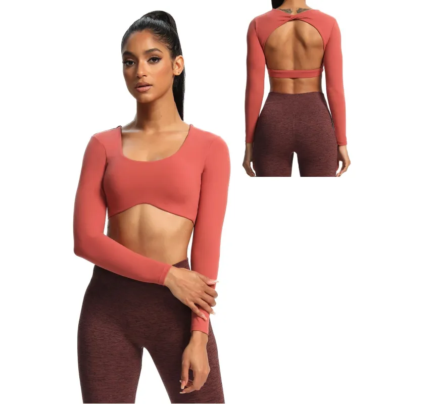 Aoxjox "Define Sculpt" Long Sleeve Crop made by Aoxjox