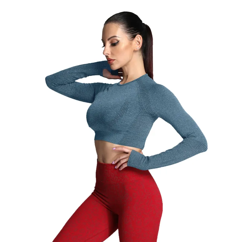 Aoxjox "Vital 2.0 / 3.0" long-sleeved Crop Top（Deal） made by Aoxjox