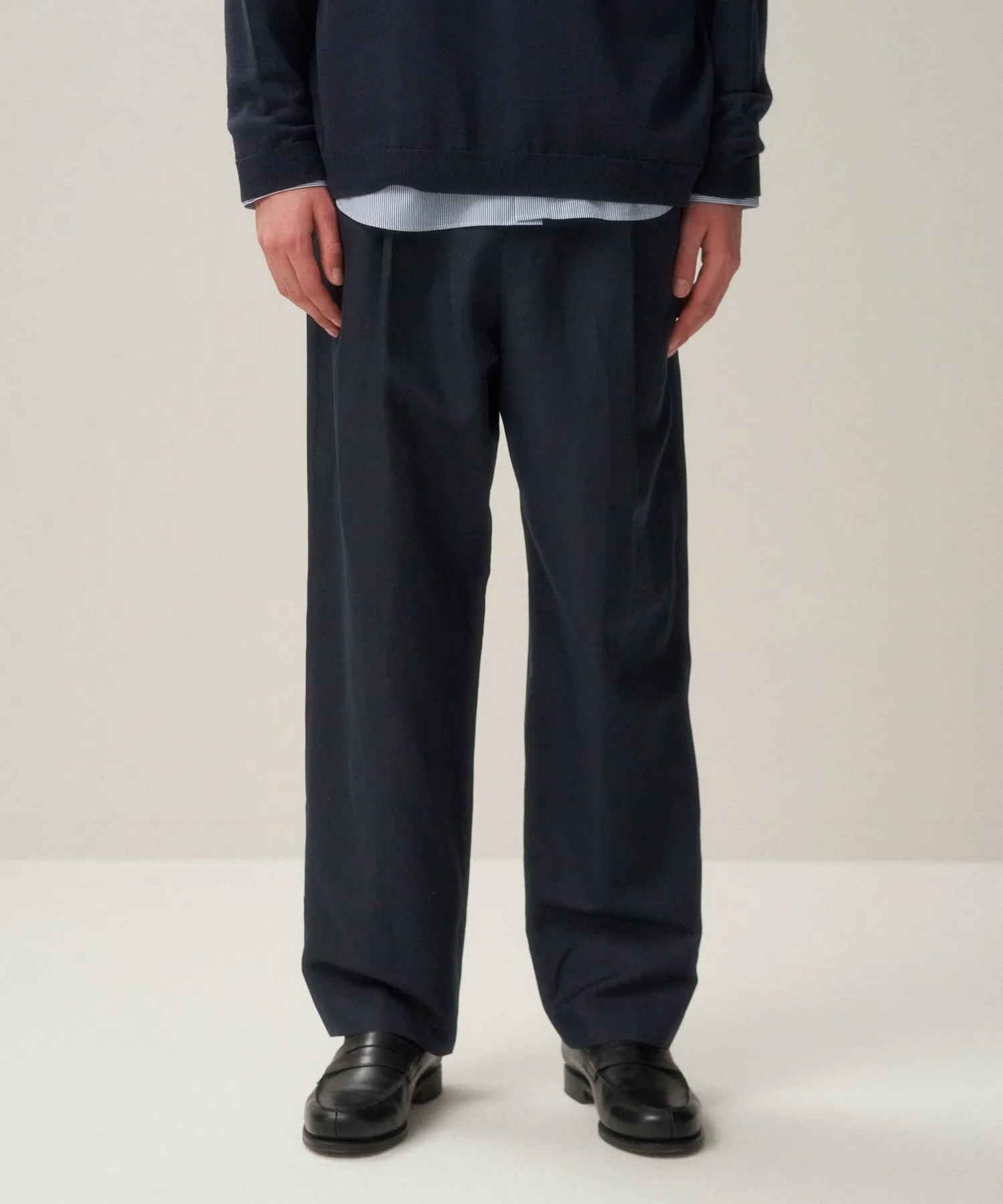 SILK WASHI TWILL | WIDE PANTS sold by ATON product image thumbnail 2