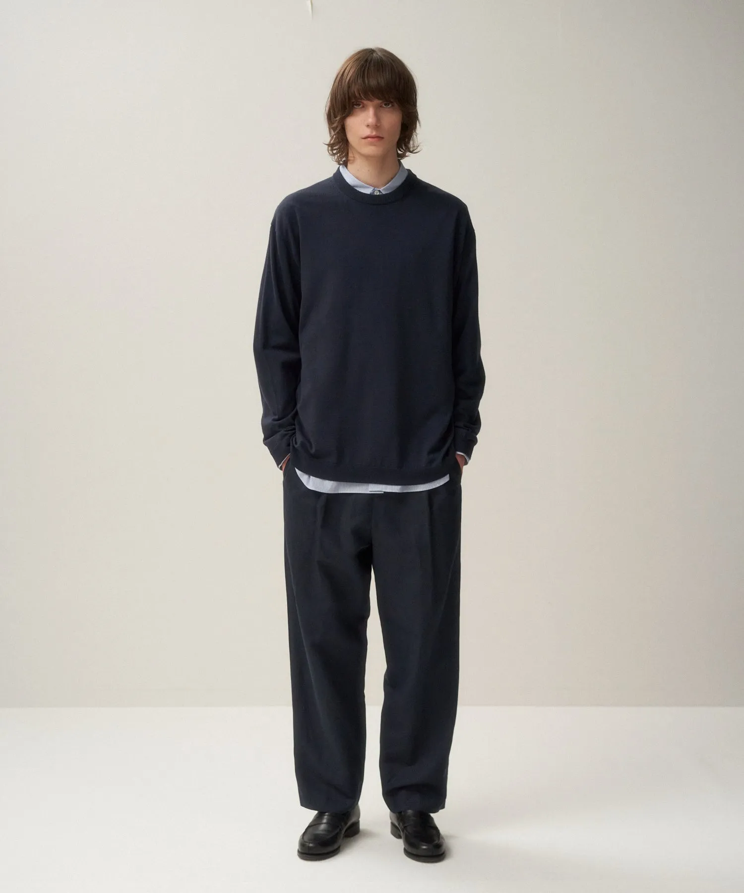 SILK WASHI TWILL | WIDE PANTS sold by ATON product image thumbnail 4