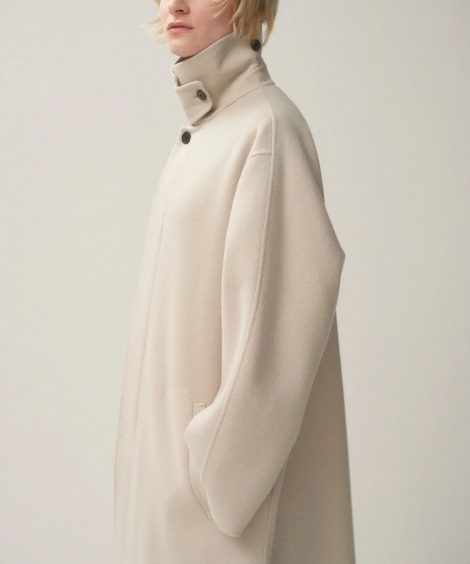SUPER 120S DOUBLE MELTON | BALMACAAN COAT sold by ATON product image thumbnail 3