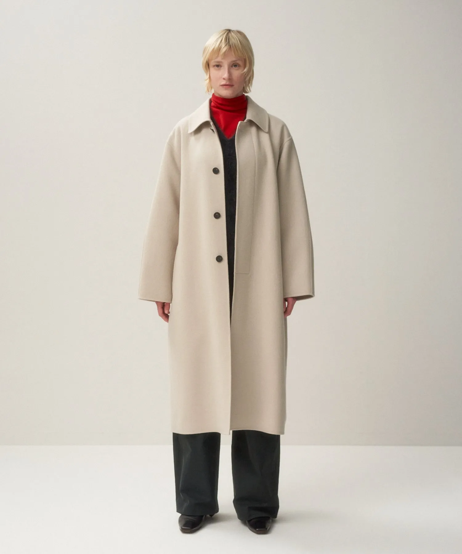 SUPER 120S DOUBLE MELTON | BALMACAAN COAT sold by ATON product image thumbnail 4
