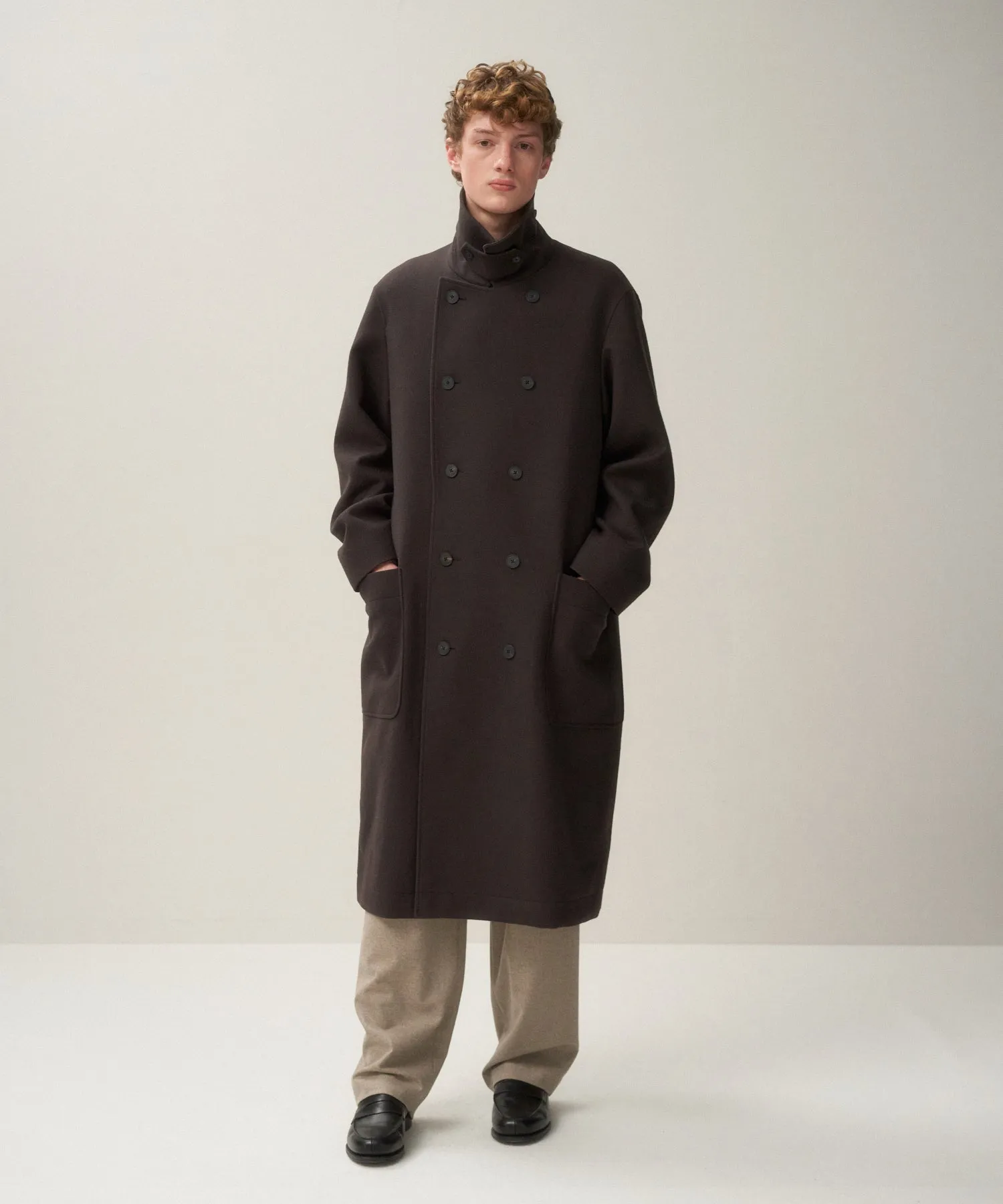 SUPER 160S DOUBLE SAXONY | DOUBLE BREASTED COAT sold by ATON product image thumbnail 3