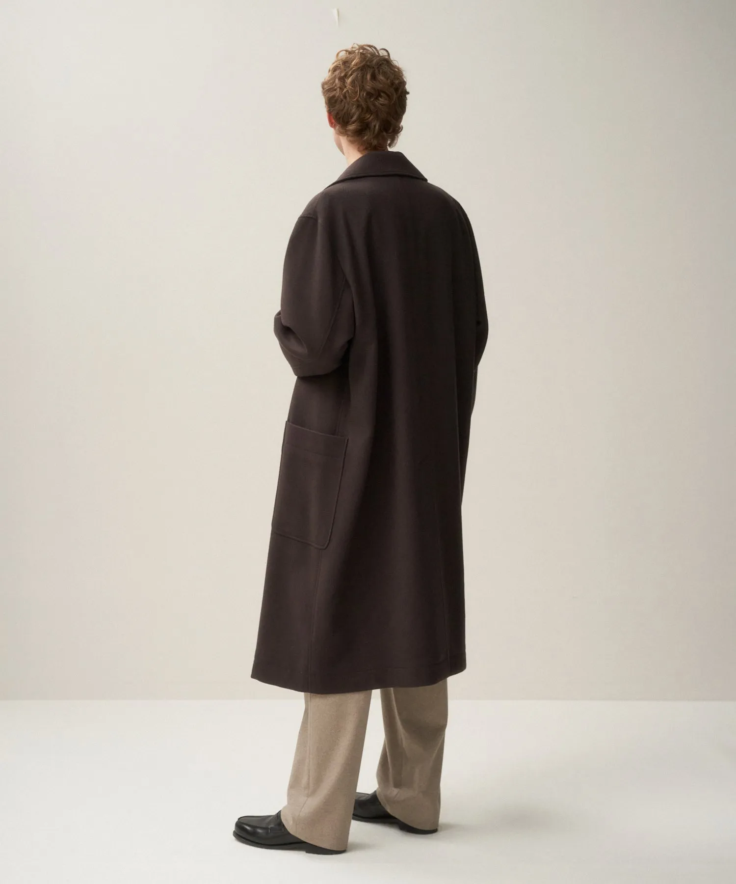 SUPER 160S DOUBLE SAXONY | DOUBLE BREASTED COAT sold by ATON product image thumbnail 4