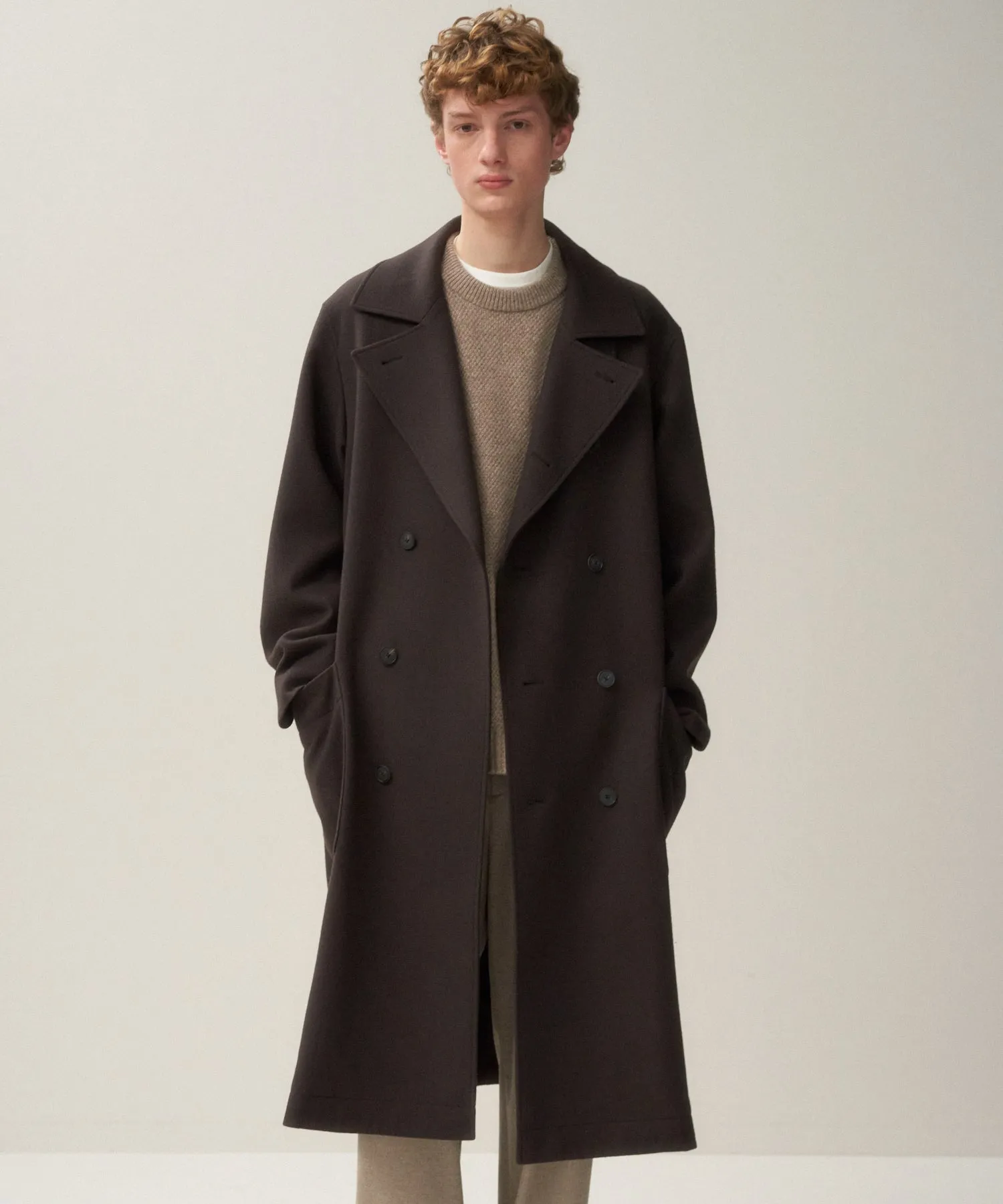 SUPER 160S DOUBLE SAXONY | DOUBLE BREASTED COAT sold by ATON product image thumbnail 2