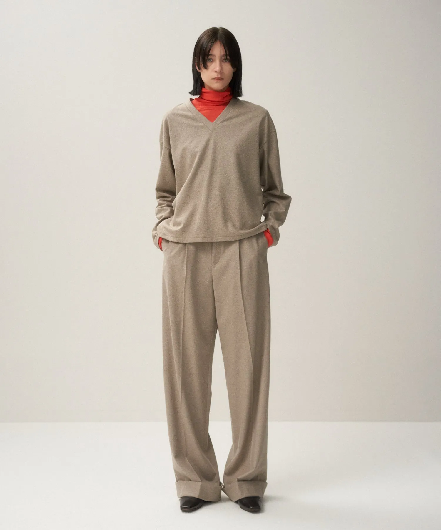MERINO COLLEGE JERSEY | V-NECK PULLOVER sold by ATON product image thumbnail 4