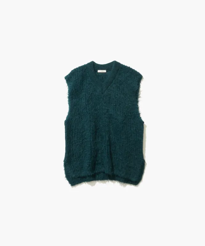 ALPACA FUR | V-NECK VEST sold by ATON