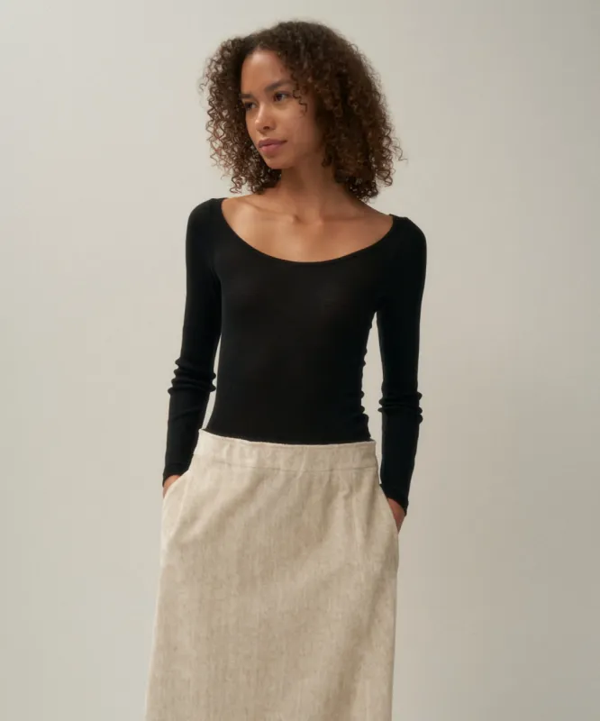 COMPACT RIB | LONG SLEEVE T-SHIRT sold by ATON