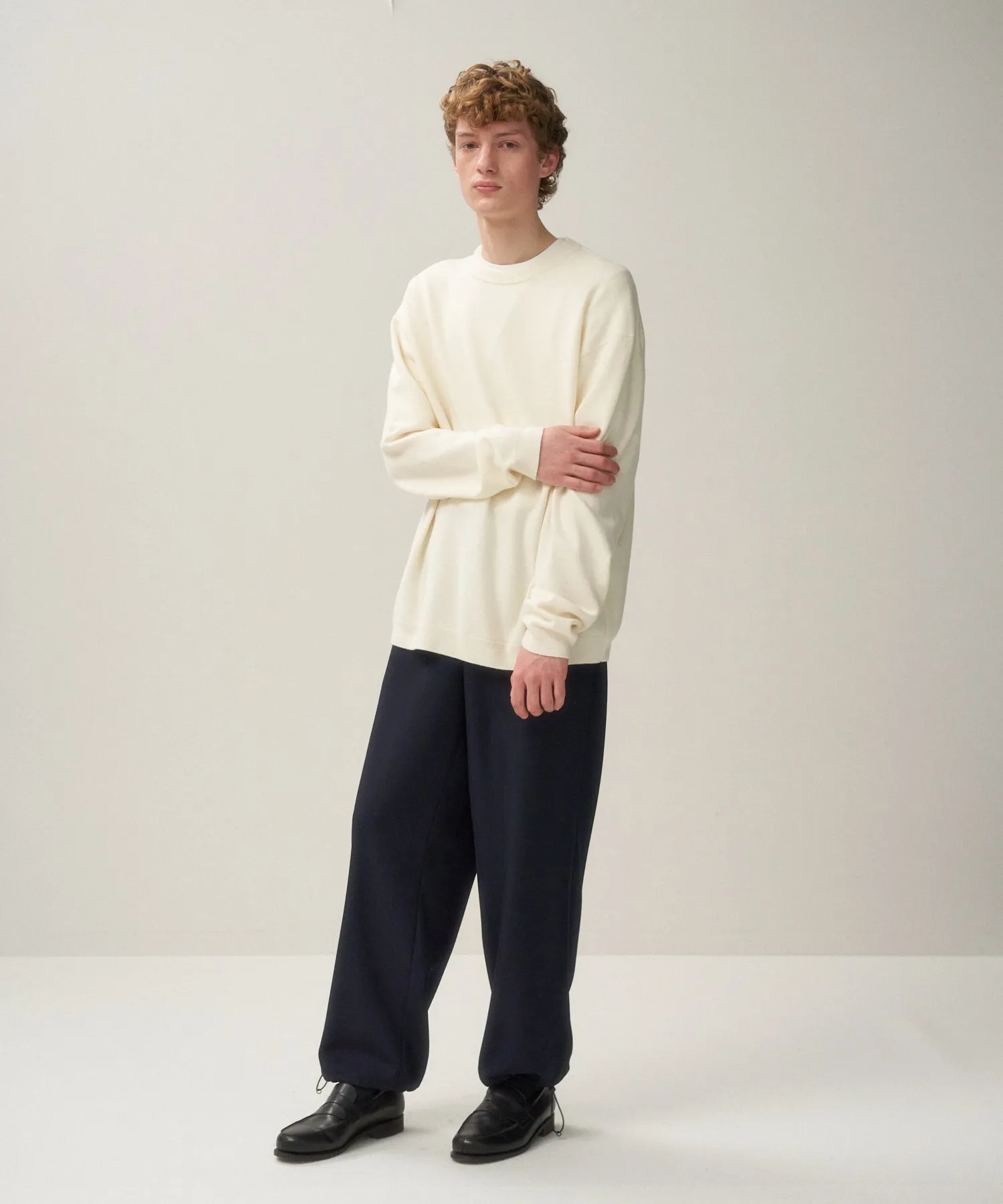 FINE WOOL MELTON | CREWNECK SWEATER sold by ATON product image thumbnail 3