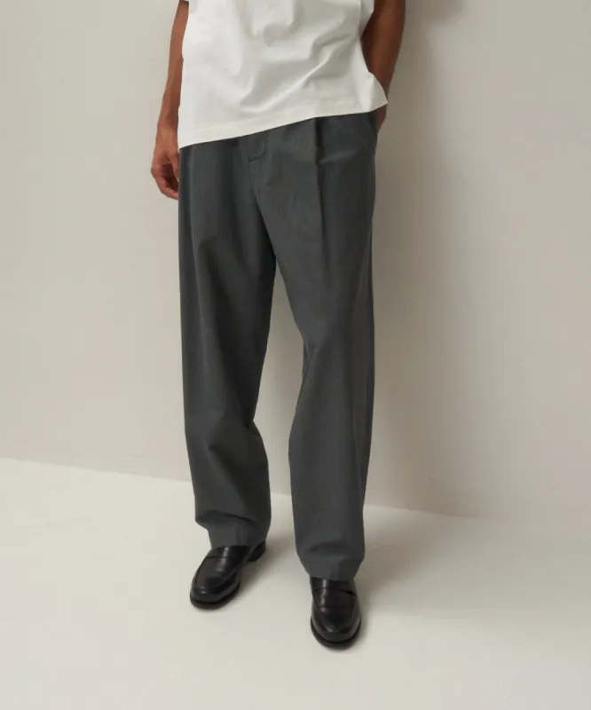 WOOL WASHI TROPICAL | WIDE EASY PANTS sold by ATON