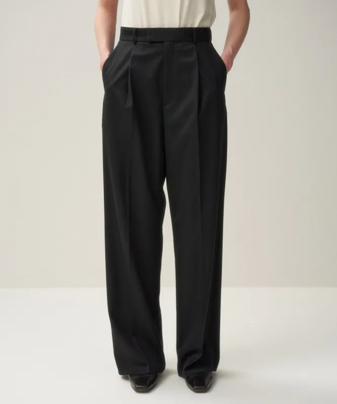 COMPACT WOOL | STRAIGHT PANTS made by ATON