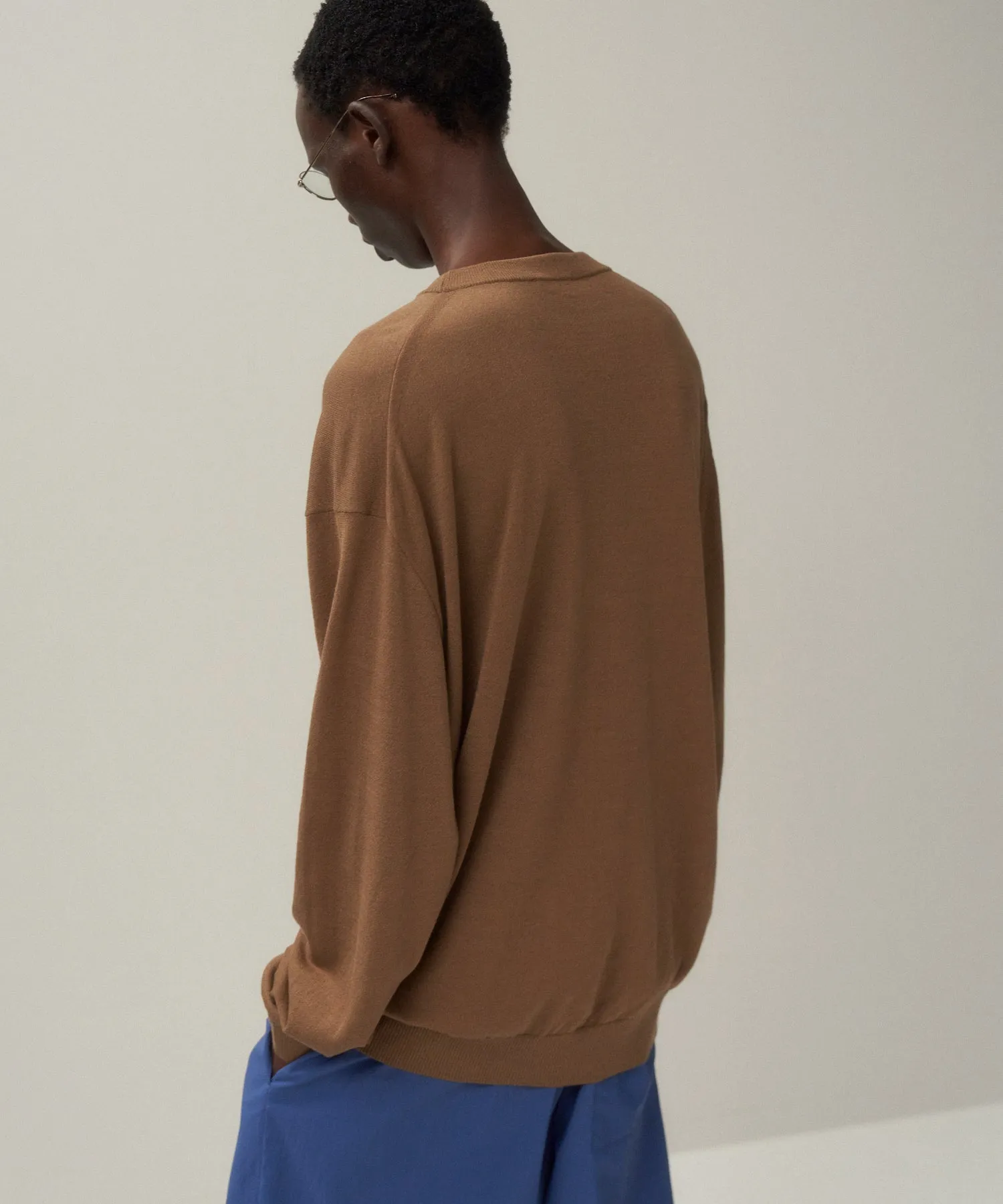 NUBUCK SILK COTTON | CREWNECK SWEATER sold by ATON product image thumbnail 2