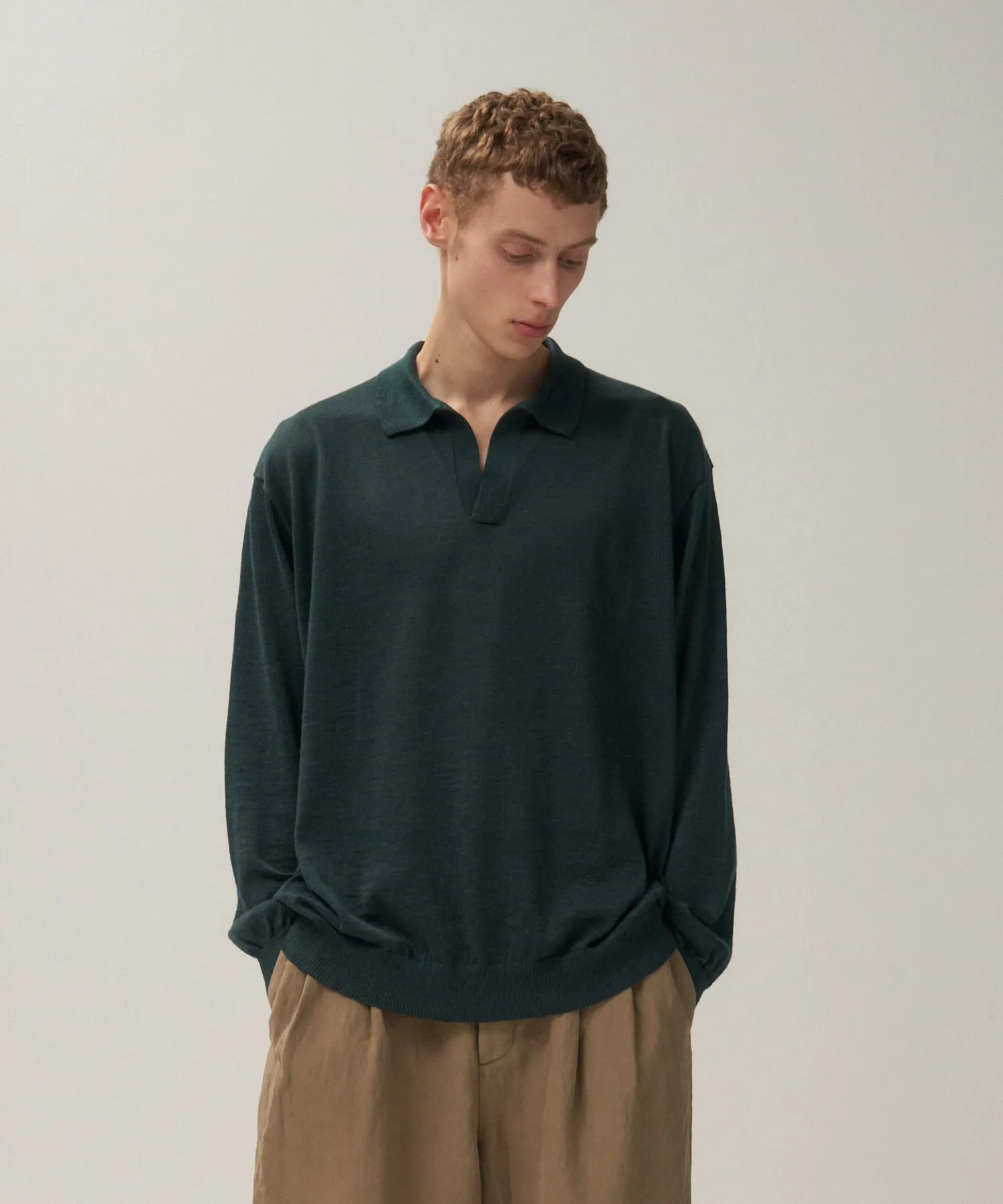 RAMIE CASHMERE | SKIPPER POLO SWEATER sold by ATON