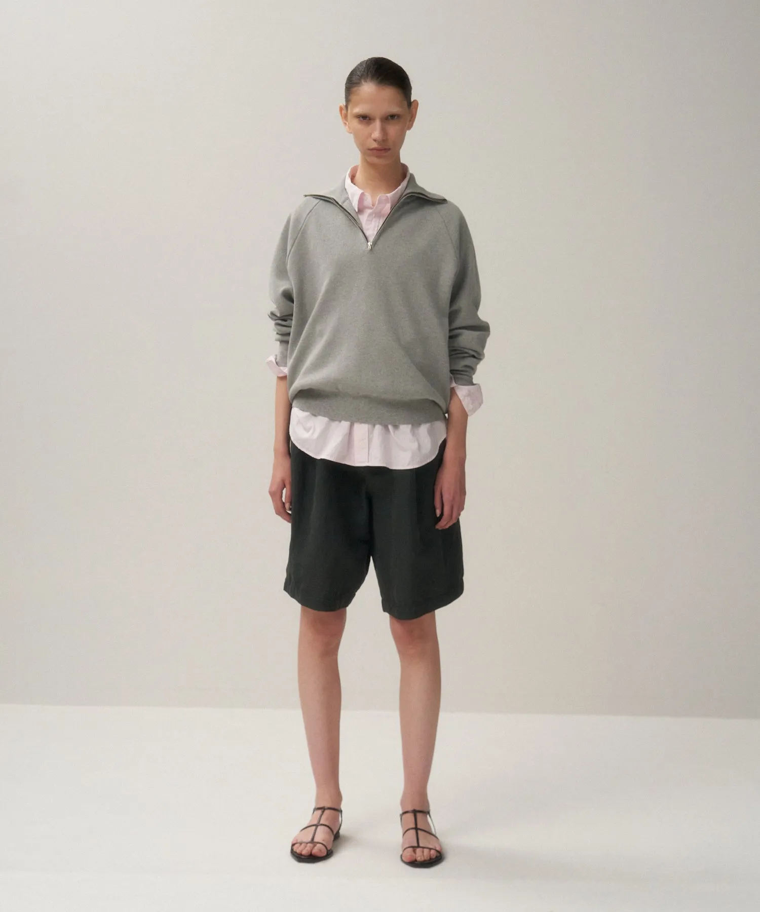 50/3 ORGANIC SMOOTH | HALF ZIP SWEATER sold by ATON product image thumbnail 2