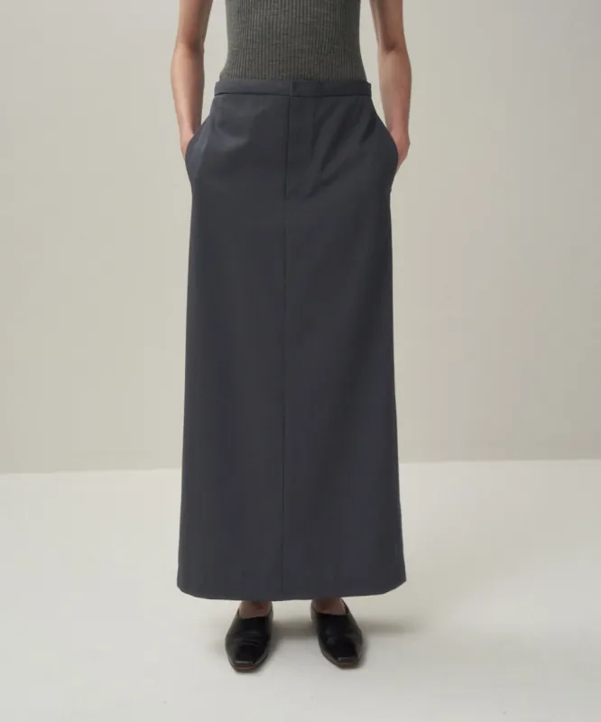 TECHNO WOOL TWILL | I-LINE SKIRT sold by ATON