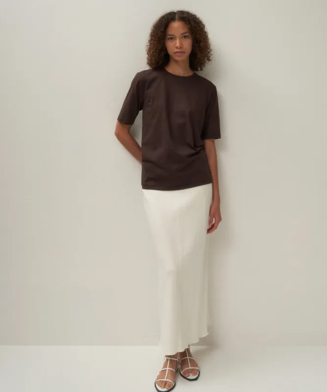 LINEN JERSEY | STRAIGHT SKIRT sold by ATON