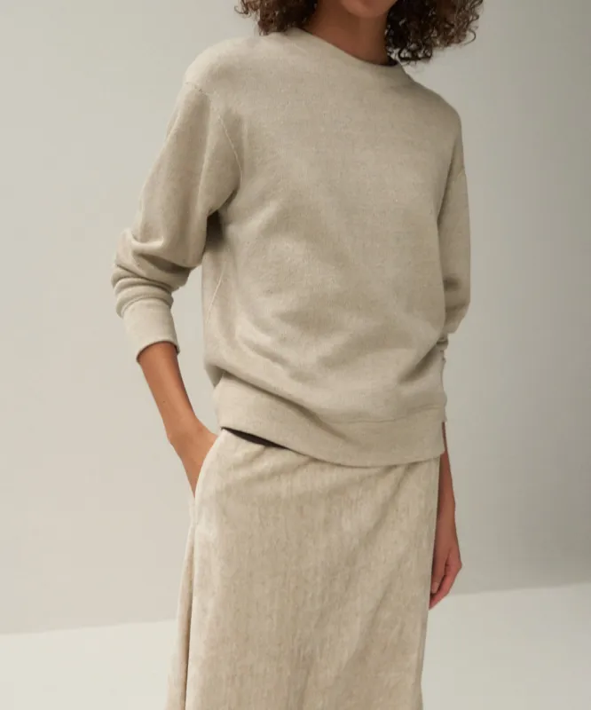LINEN JERSEY | LONG SLEEVE PULLOVER made by ATON
