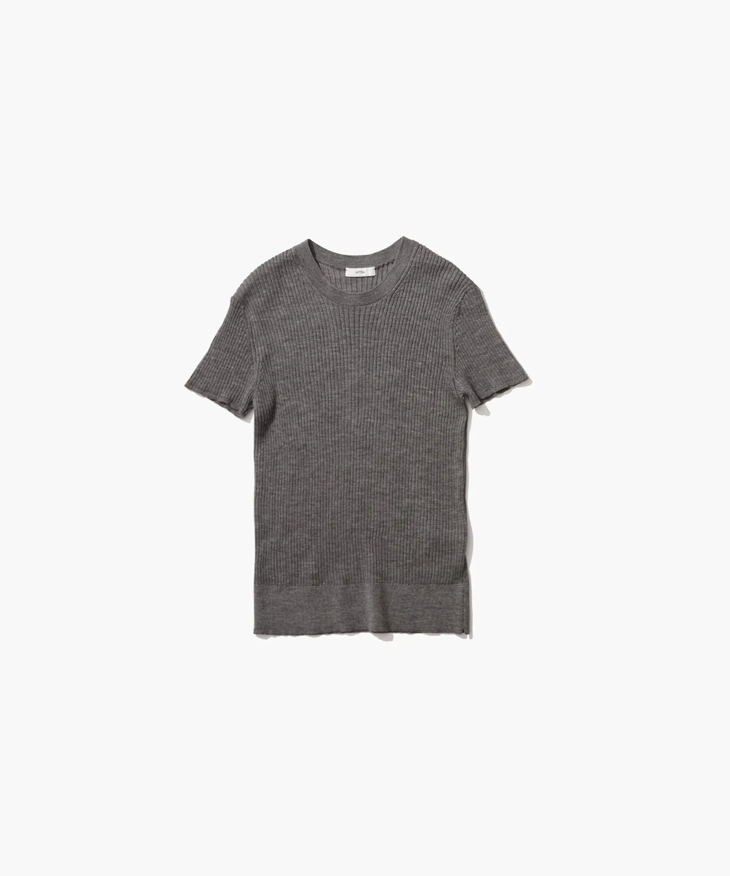 RAMIE WOOL RIB | SHORT SLEEVE SWEATER sold by ATON product image thumbnail 4