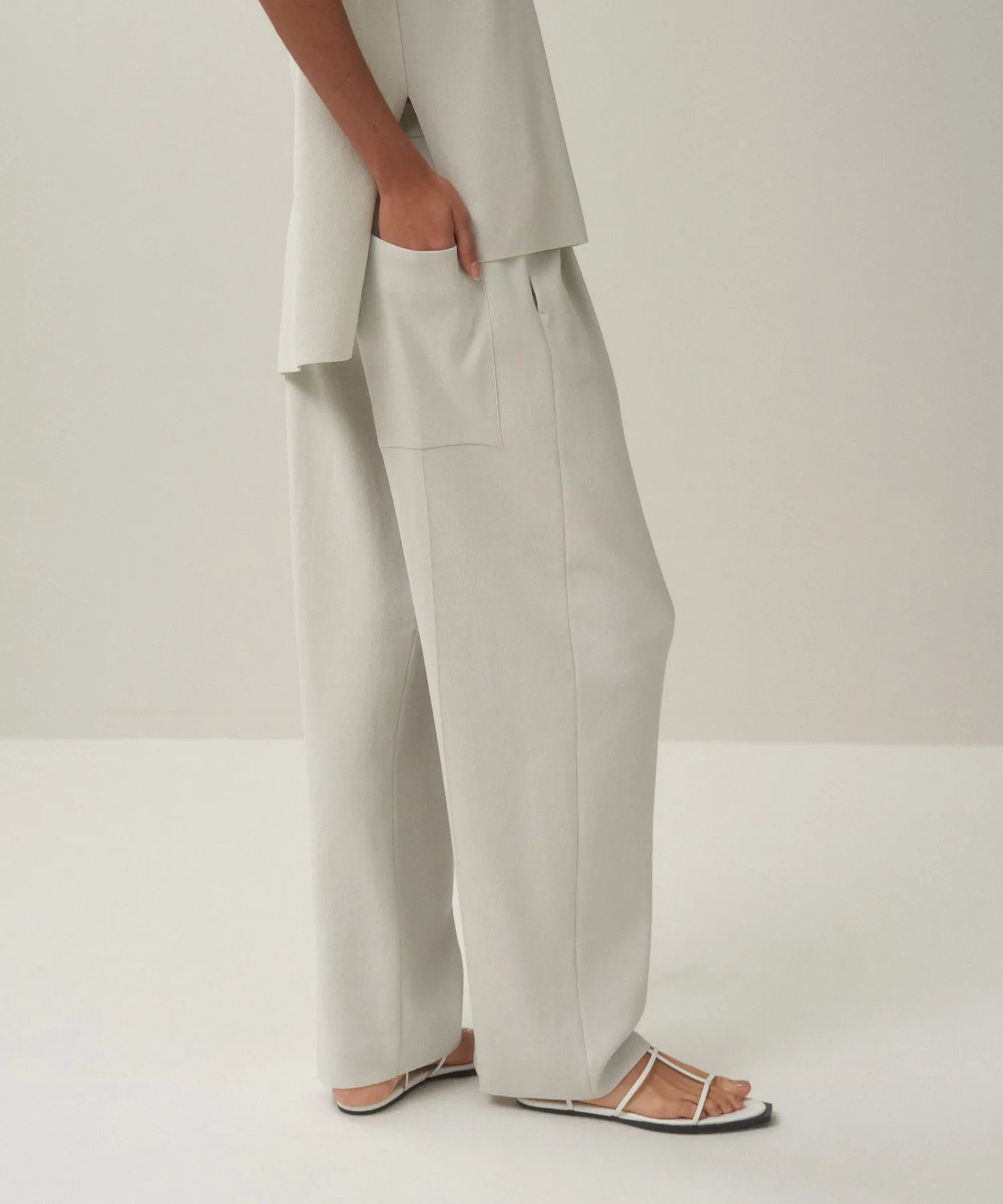 50/2 NATURAL DYED ORGANIC | STRAIGHT EASY PANTS sold by ATON product image thumbnail 2