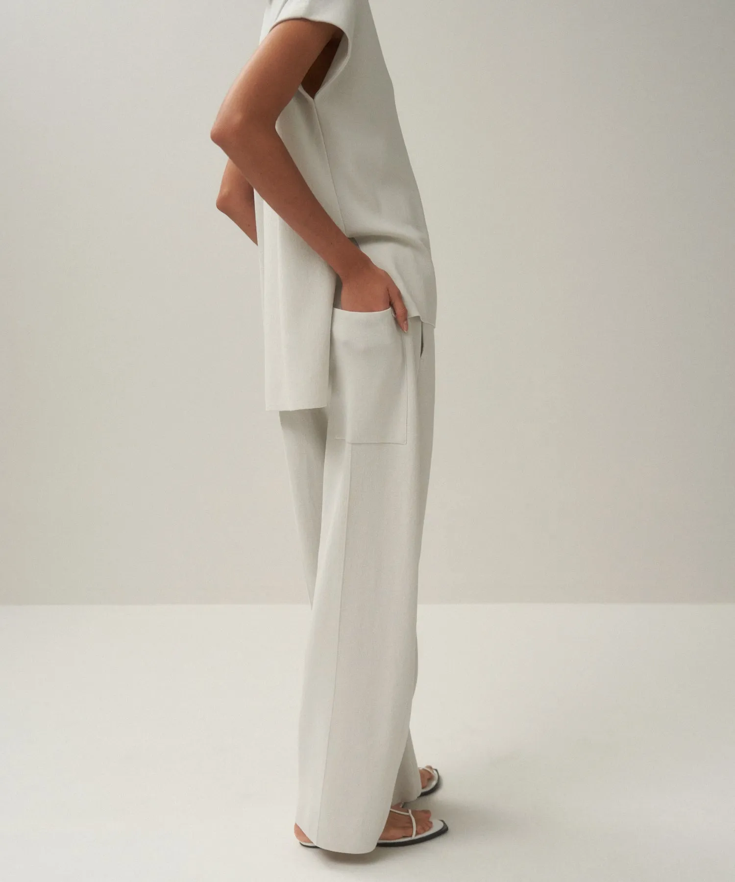 50/2 NATURAL DYED ORGANIC | STRAIGHT EASY PANTS sold by ATON product image thumbnail 3