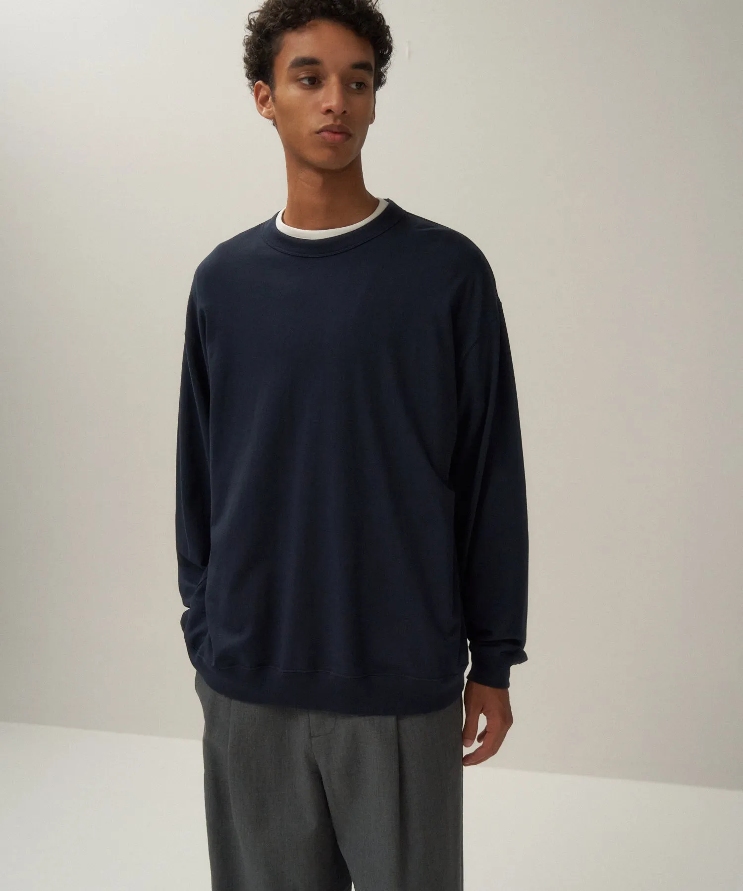 SUVIN DOUBLE JERSEY | CREWNECK PULLOVER sold by ATON